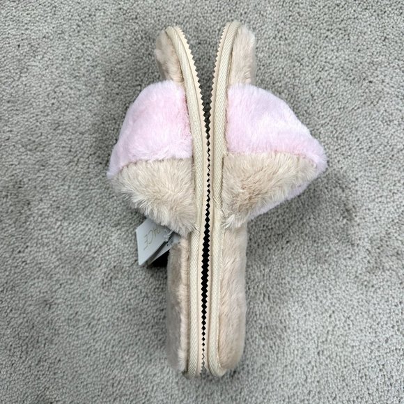 New L*Space pink/tan Cloud Slippers NWT Size M-L Super comfy - Picture 8 of 10